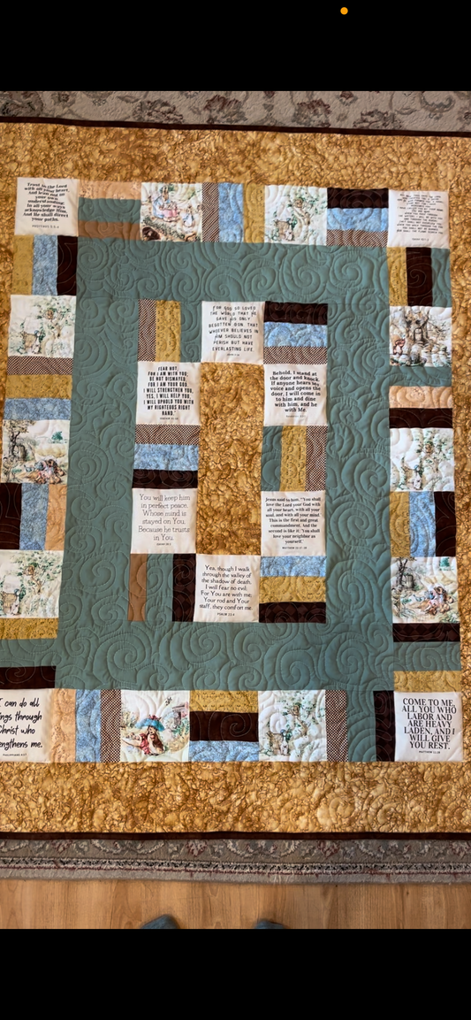 How to Make a Christian Quilt with Precut Bible Verse Squares