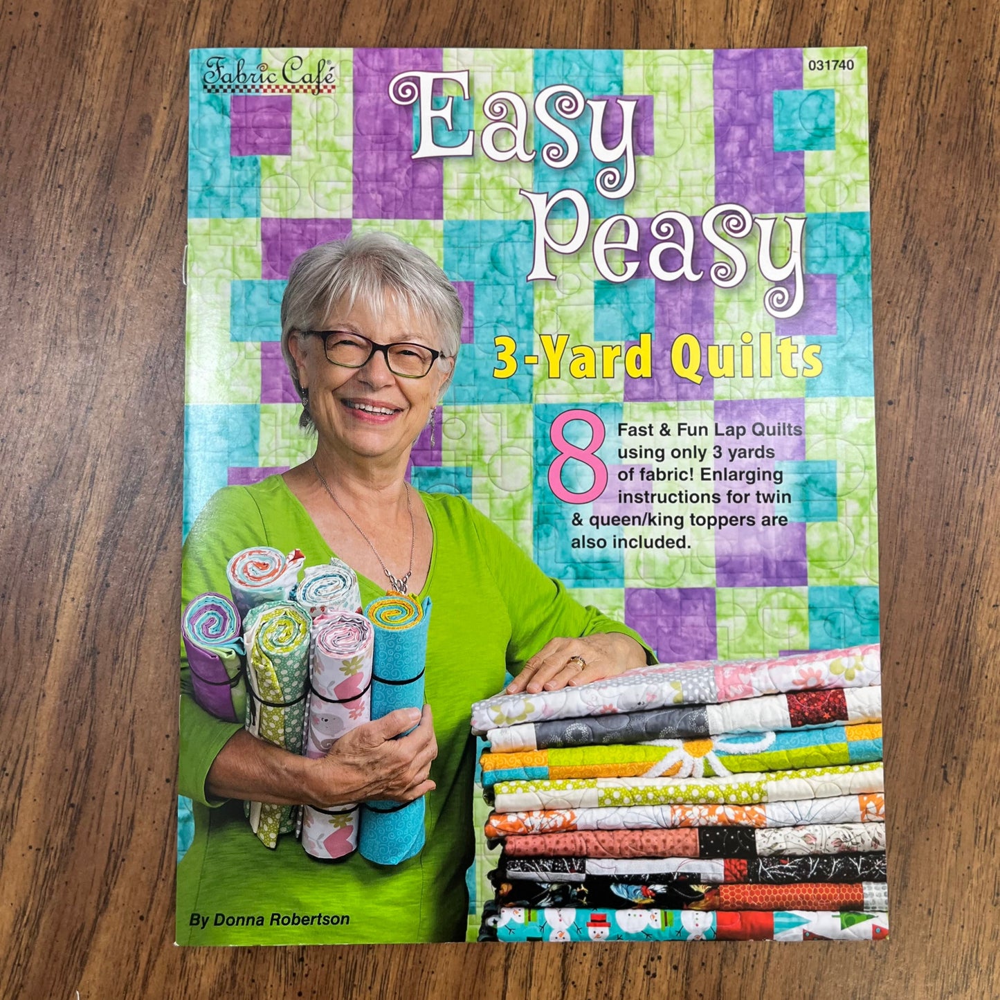 Complete 3.5 Yard Quilt Kit – Fabric Bundle + Fabric Cafe Easy Peasy Book (3.5 Yards Total)