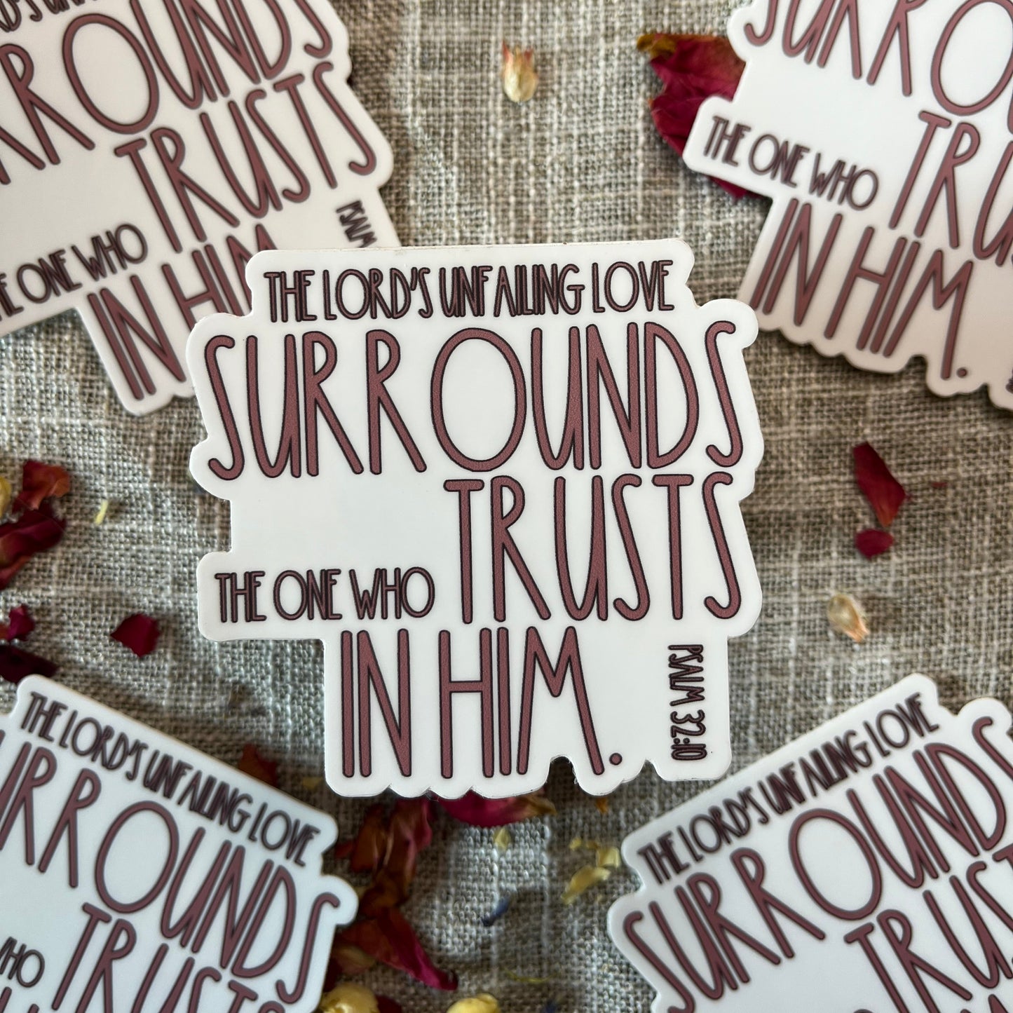 Psalm 32:10 Vinyl Sticker