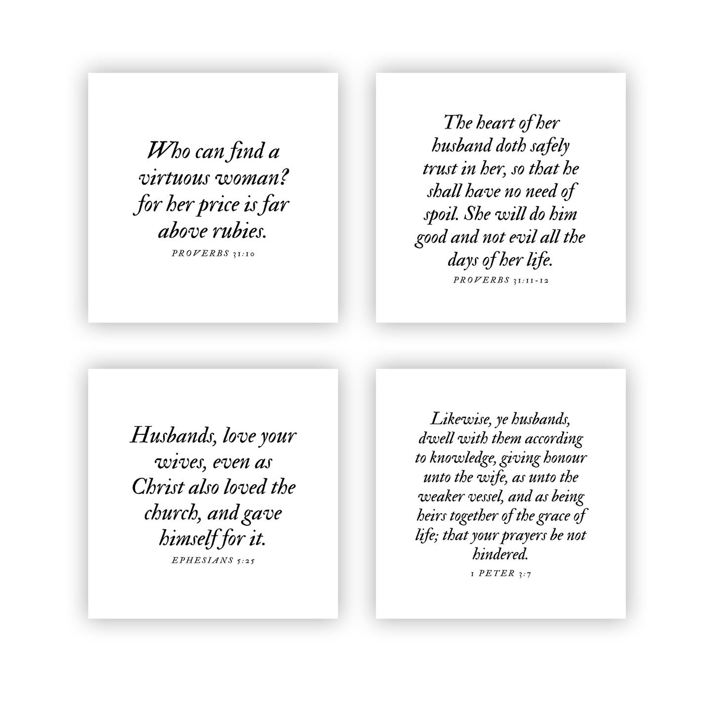 Wedding & Love Bible Verse Fabric Charm Pack – Set of 23 Precut Quilt Squares