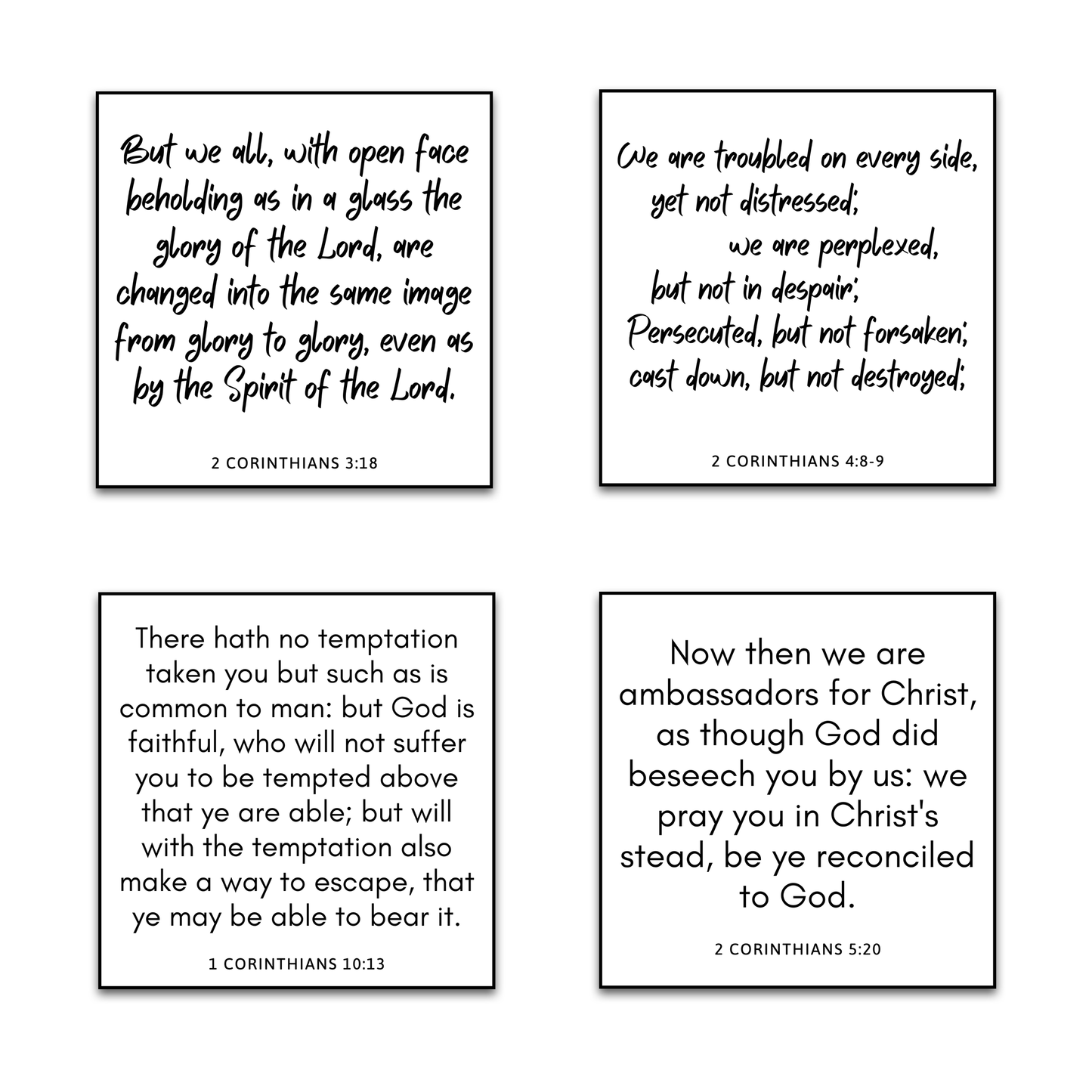 30 Precut Bible Verse Quilt Squares, Christian Fabric Charm Pack
