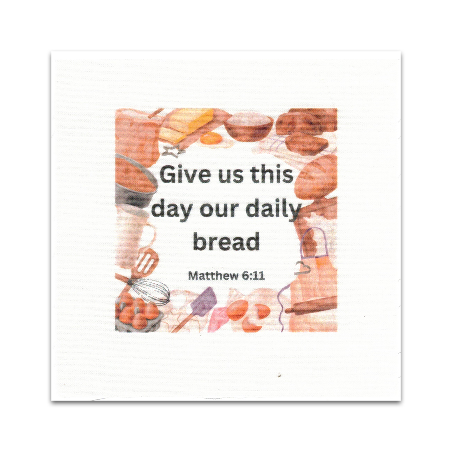 Set of 20 Food-Themed Bible Verse Quilt Squares