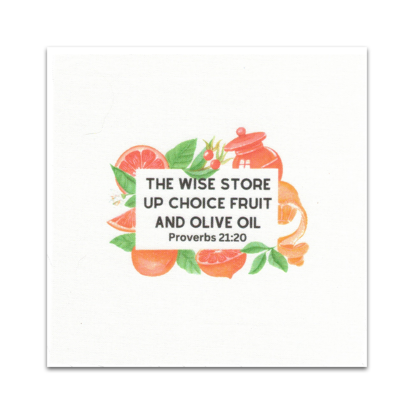 Set of 20 Food-Themed Bible Verse Quilt Squares