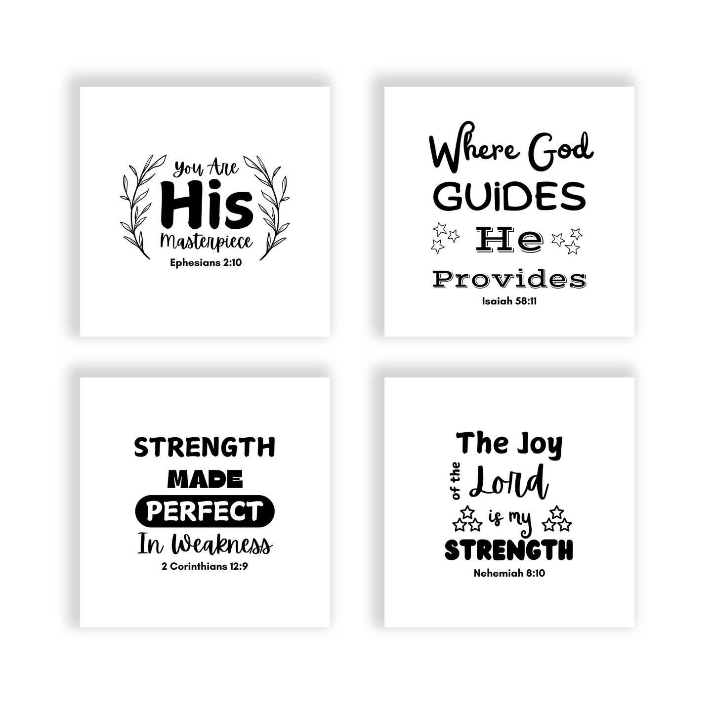 20 Scripture Bible Precut Quilt Squares - Fabric Charm Pack
