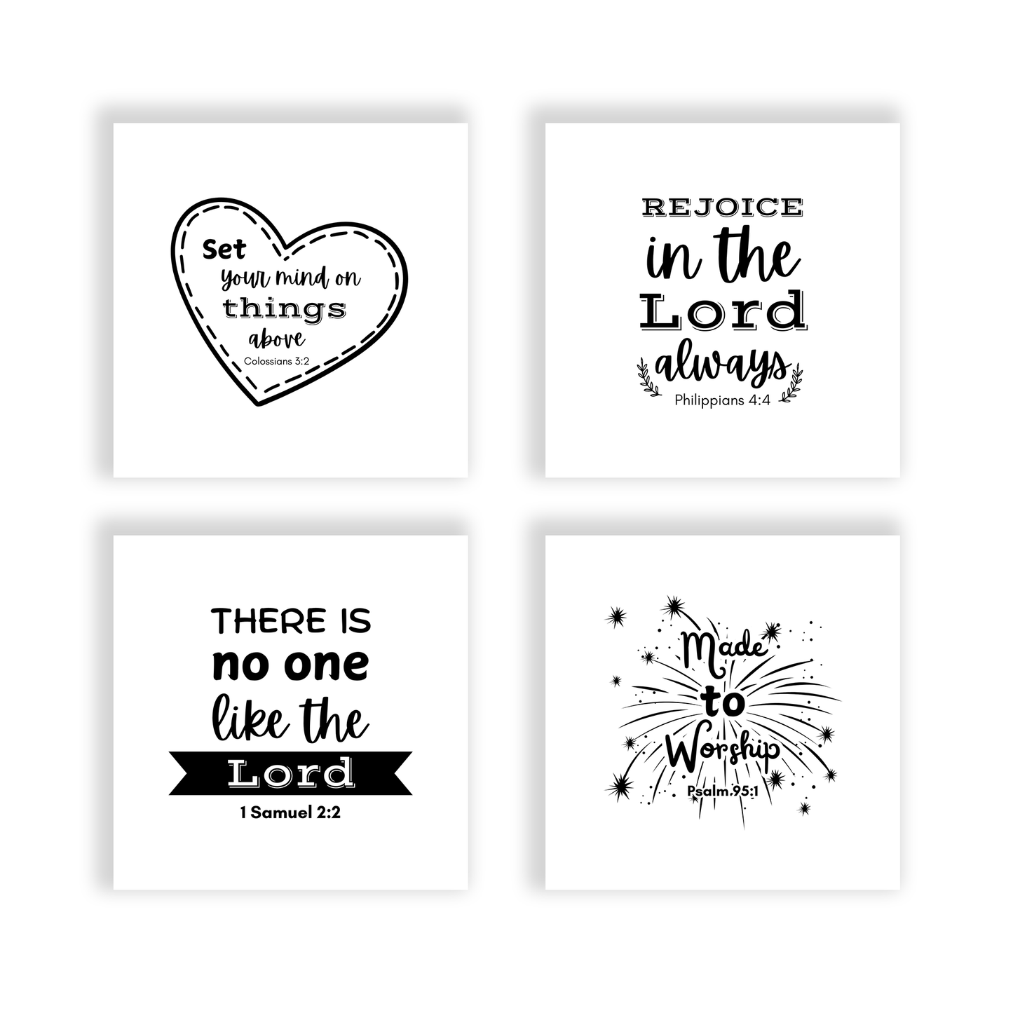 20 Scripture Bible Precut Quilt Squares - Fabric Charm Pack