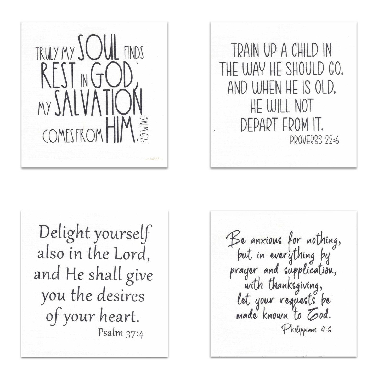 Set of 20 Scripture Bible Verse Precut Quilt Squares