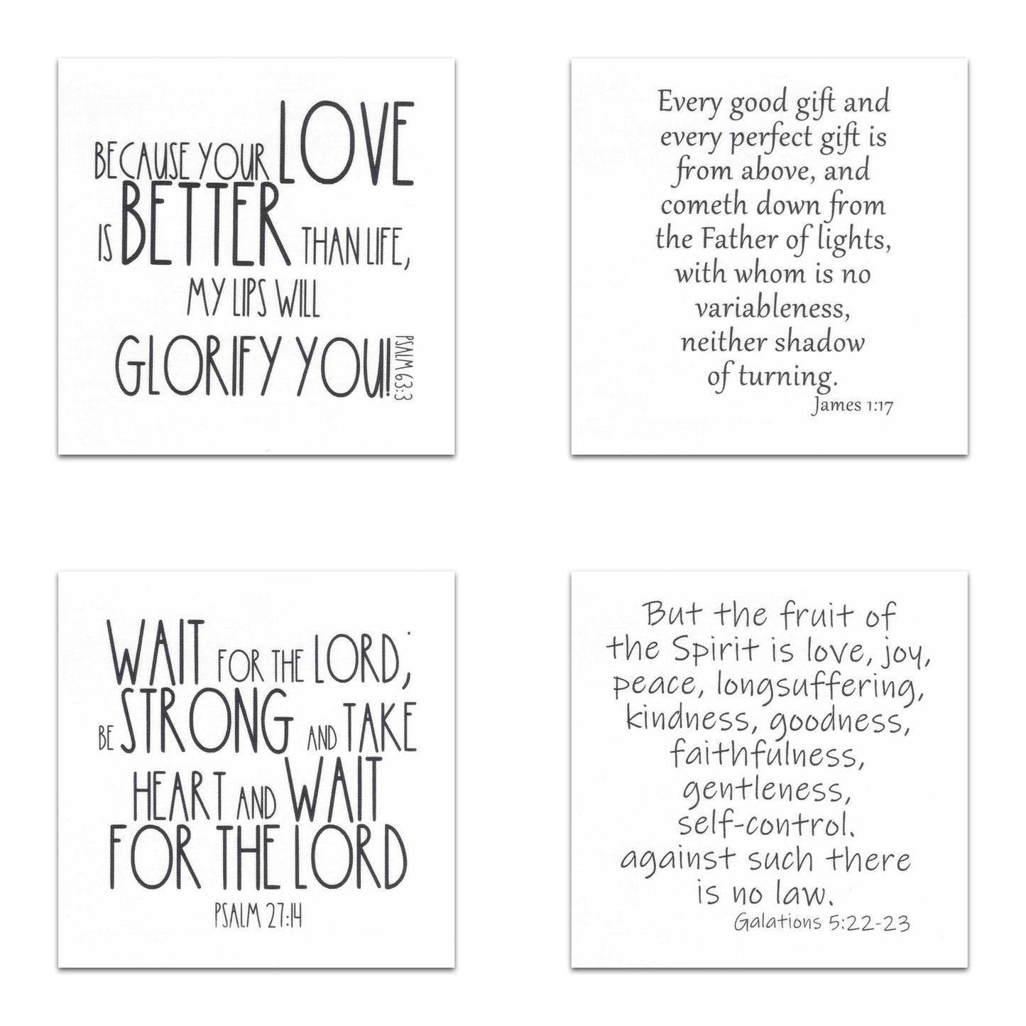 Set of 20 Scripture Bible Verse Precut Quilt Squares