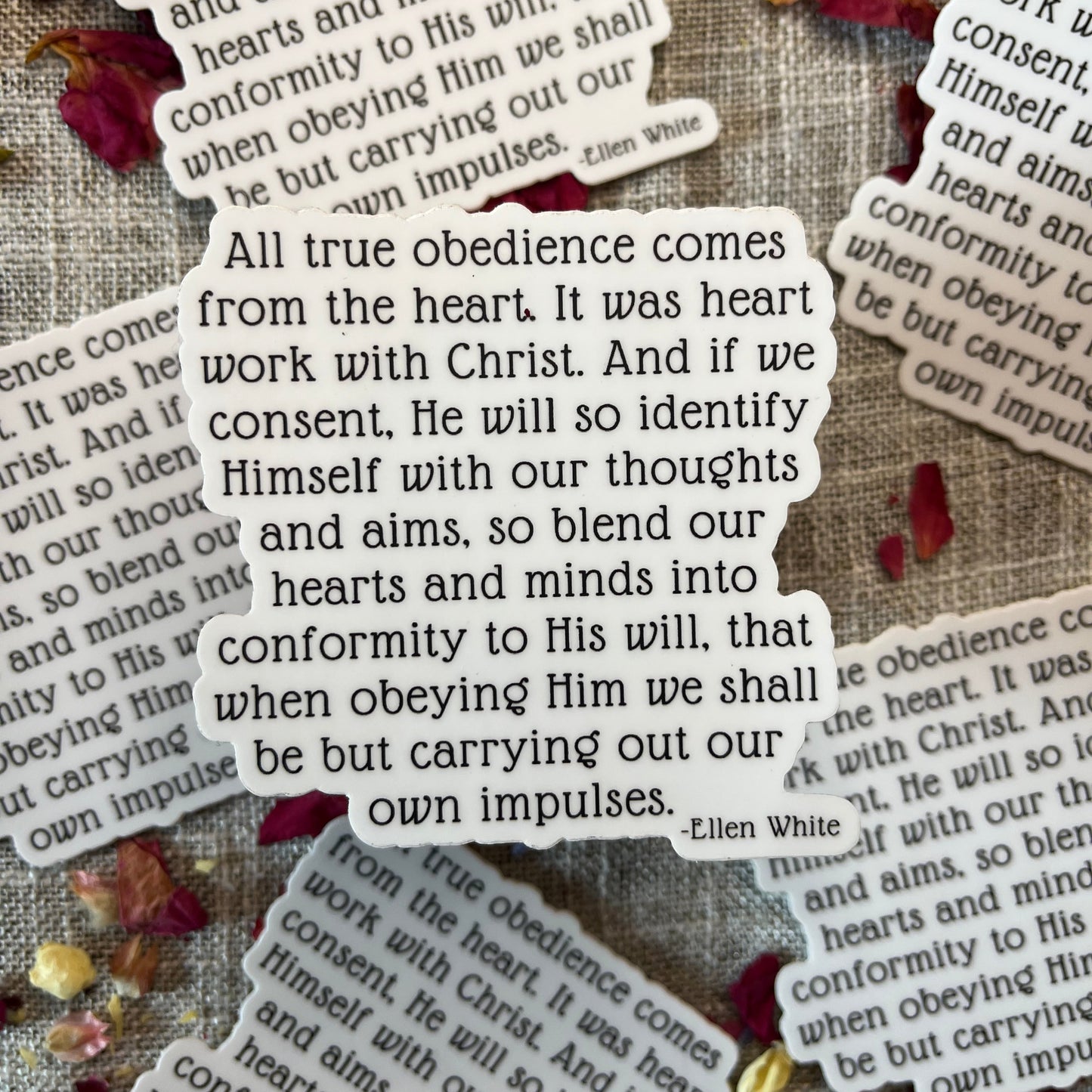 Ellen White Quote Inspirational Vinyl Sticker