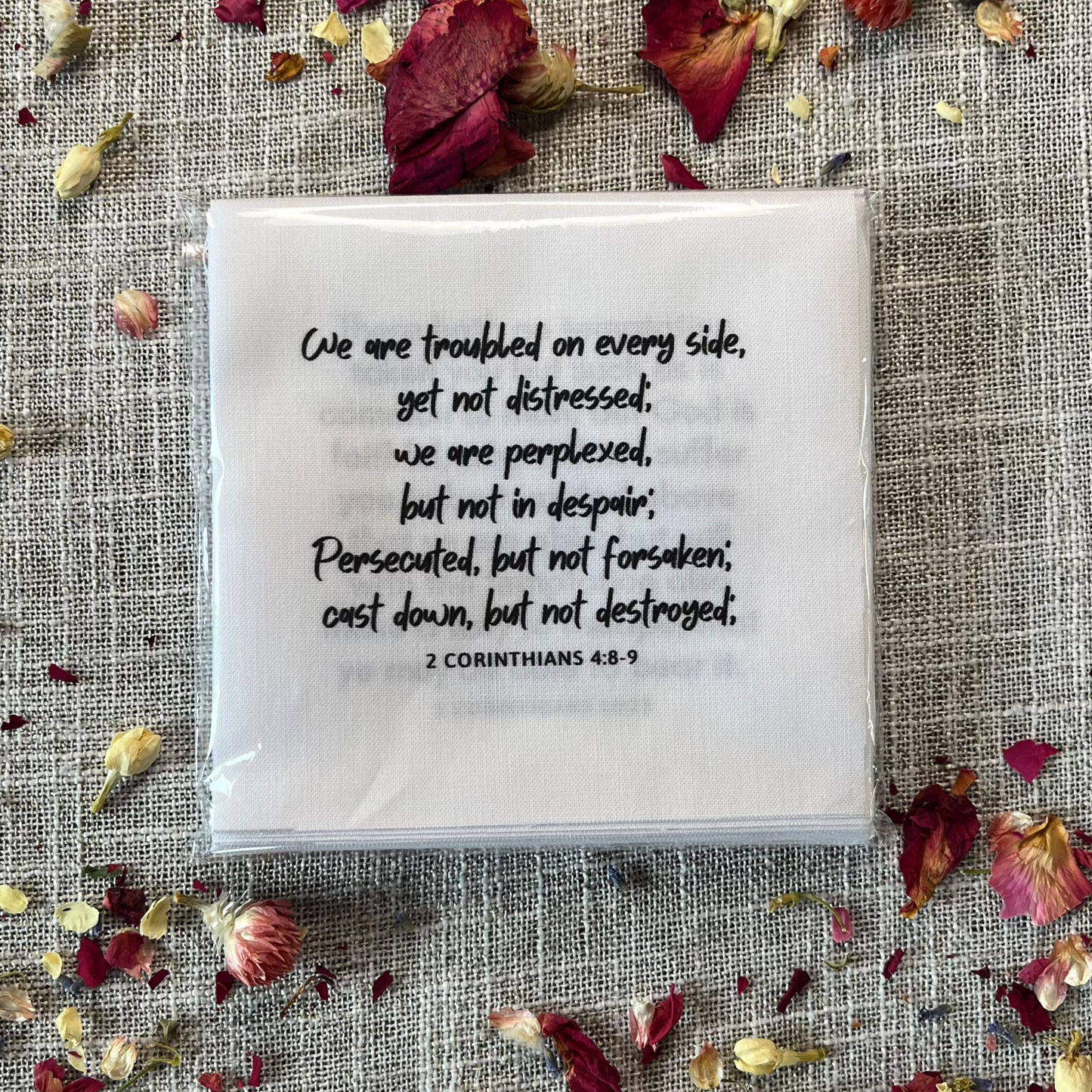 30 Precut Bible Verse Quilt Squares, Christian Fabric Charm Pack