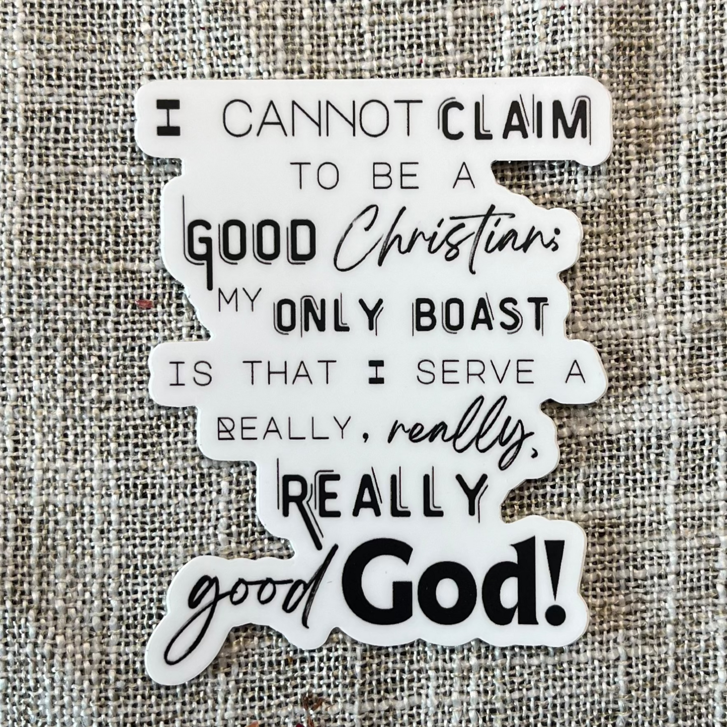 Christian Quote Inspirational Vinyl Sticker