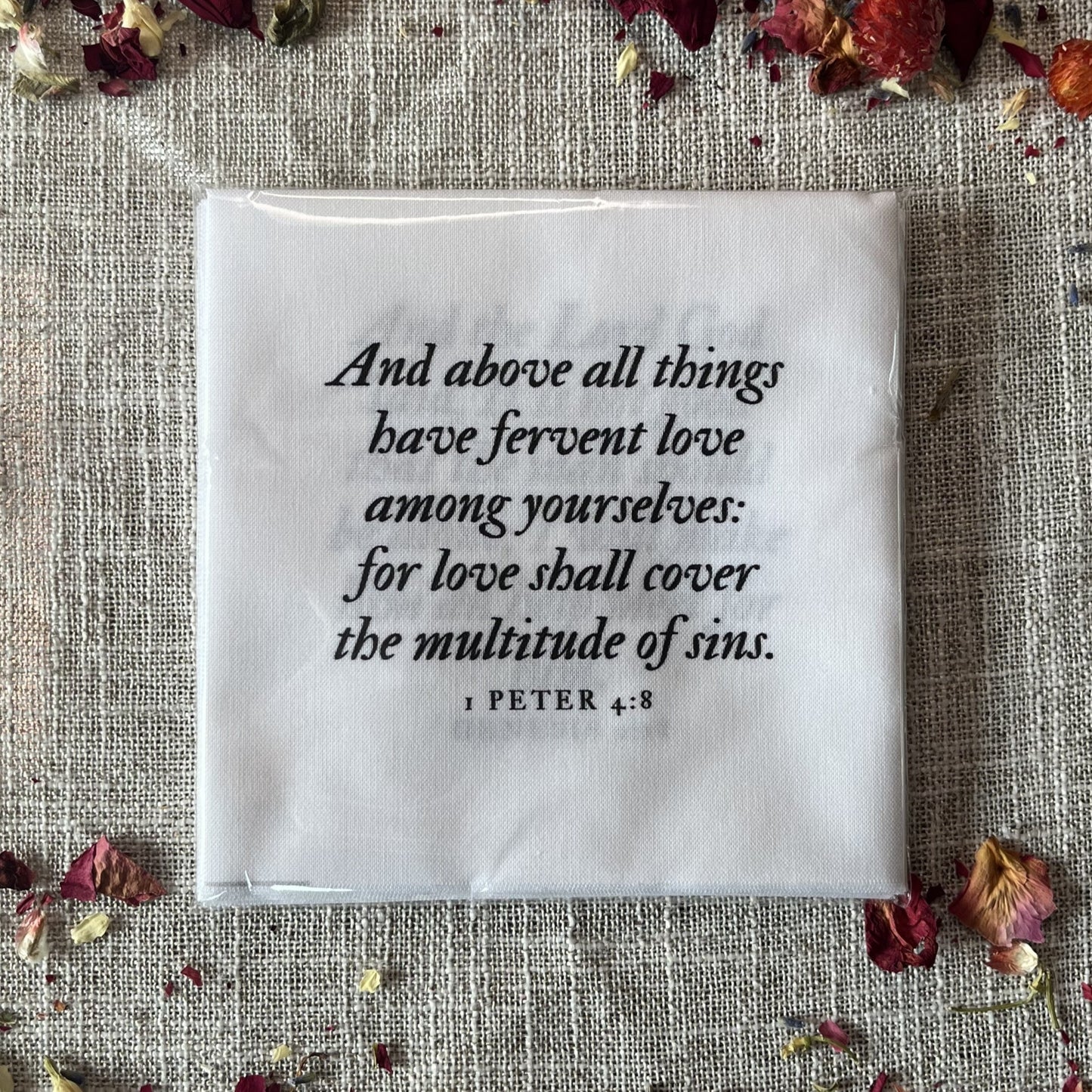 Wedding & Love Bible Verse Fabric Charm Pack – Set of 23 Precut Quilt Squares