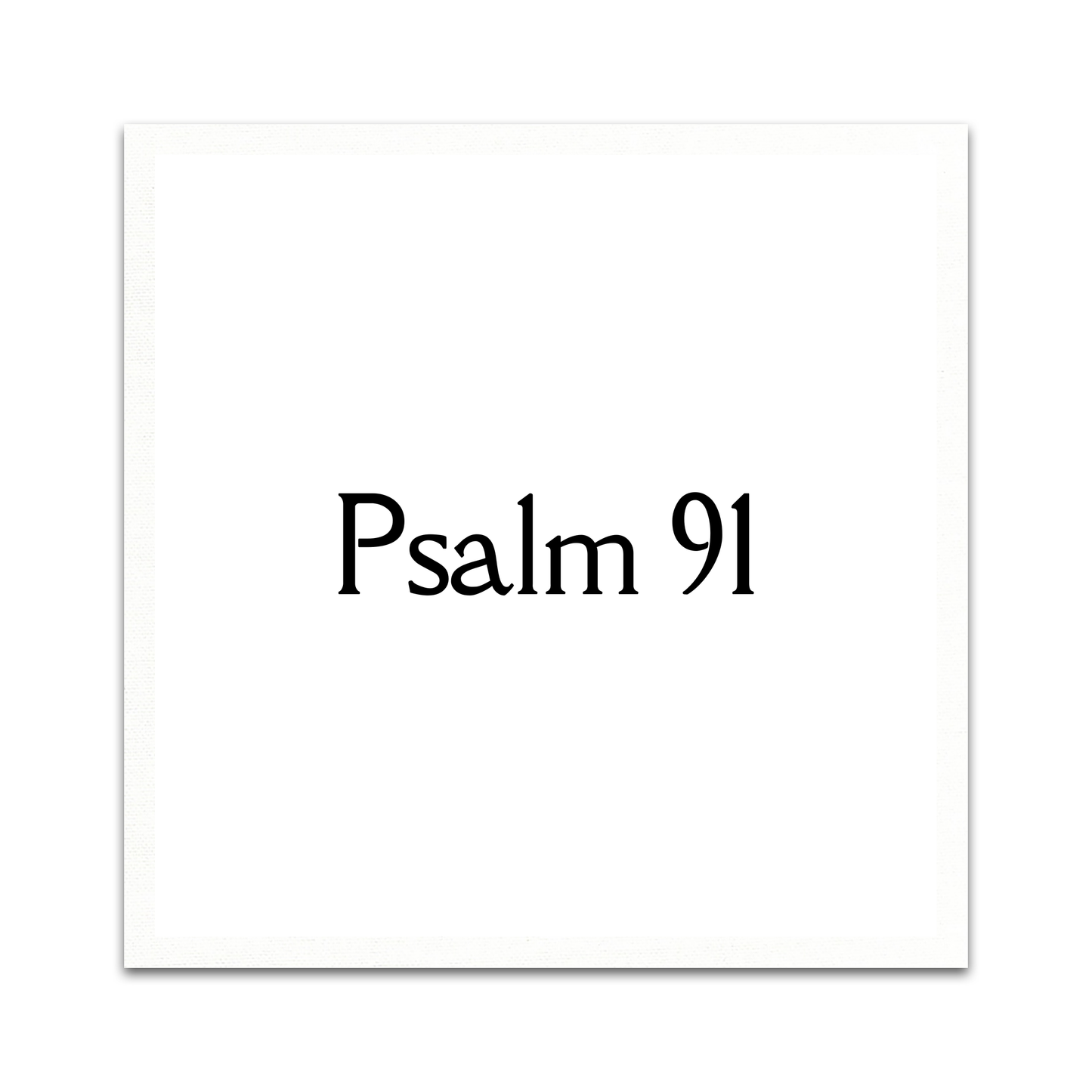 Psalm 91 KJV Precut Quilt Squares – Fabric Charm Pack on White Cotton | Bible Verse Quilt Blocks