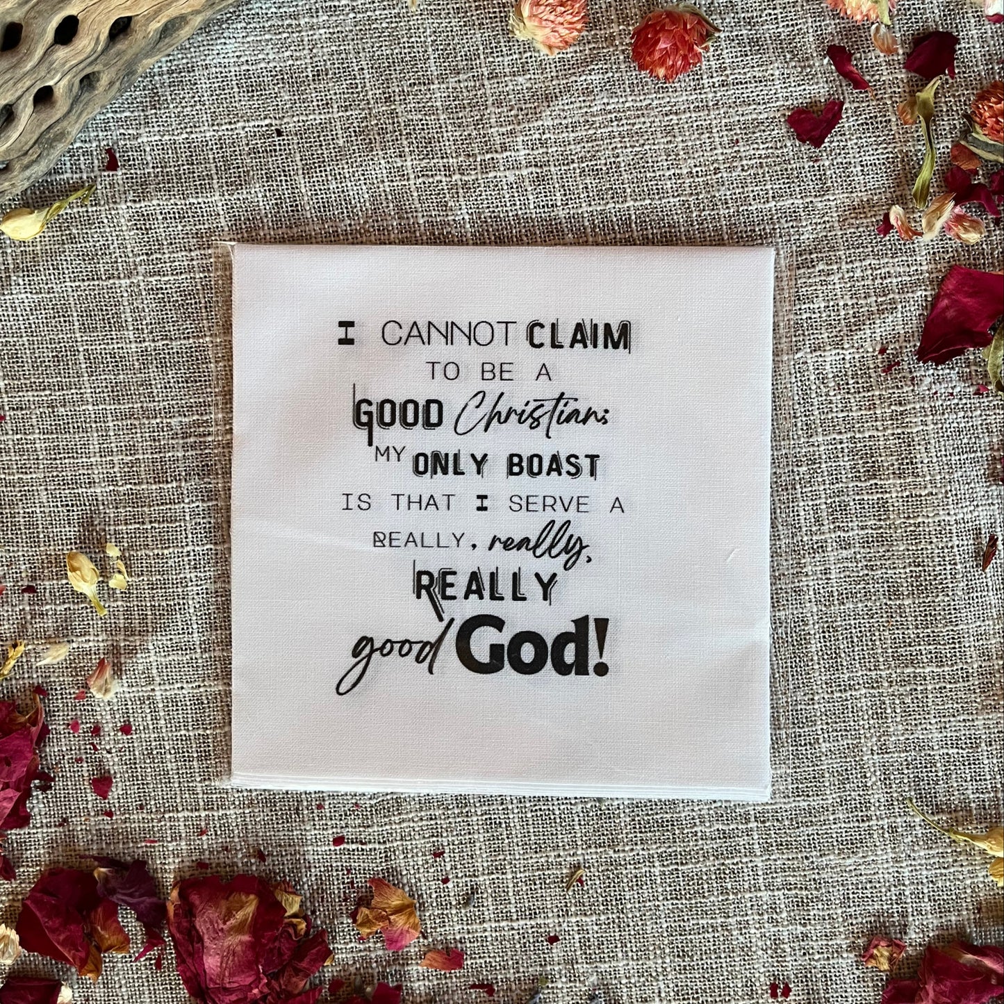 Inspirational Christian Quote Quilt Square