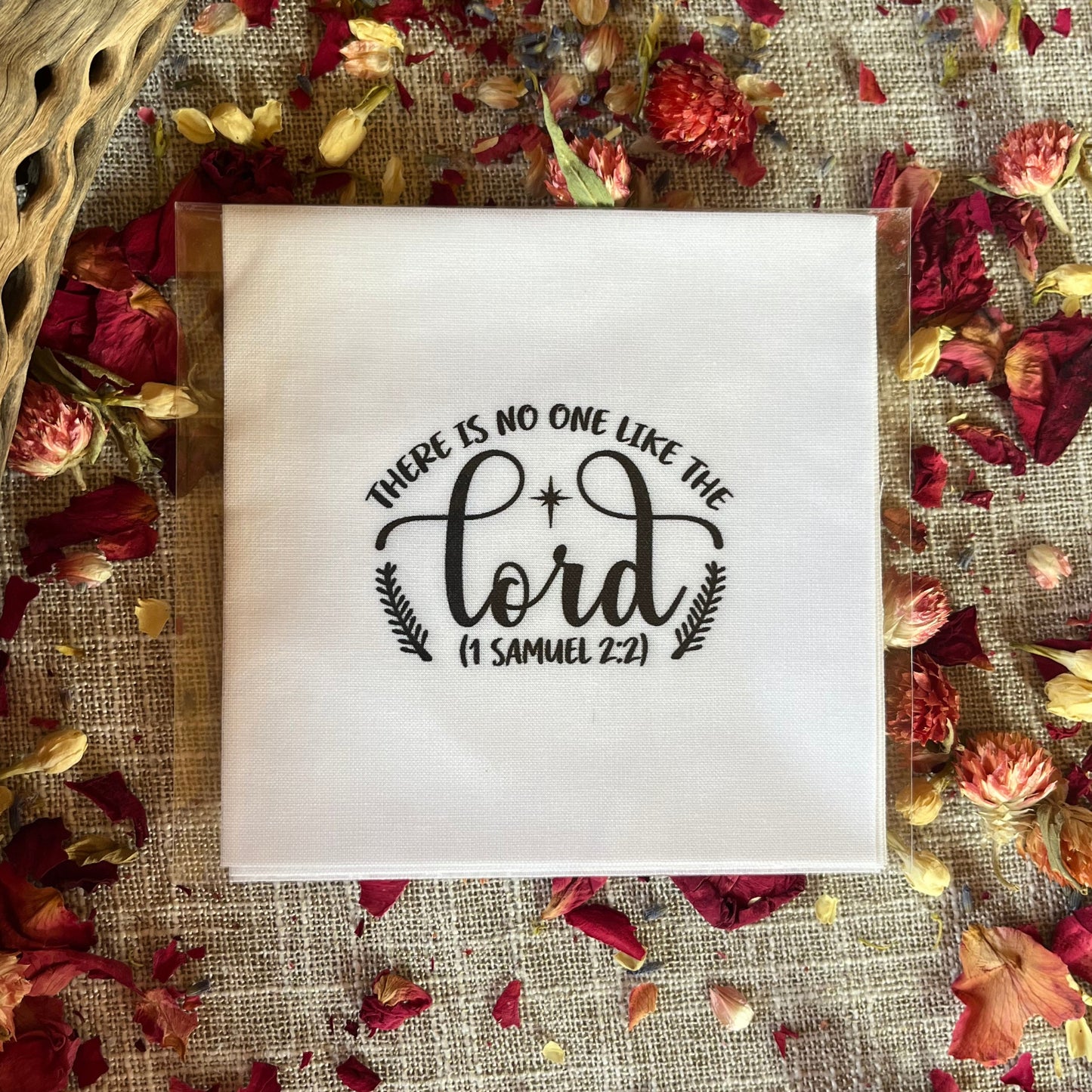 Precut Bible Quilt Square - There Is No One Like the Lord, 1 Samuel 2:2