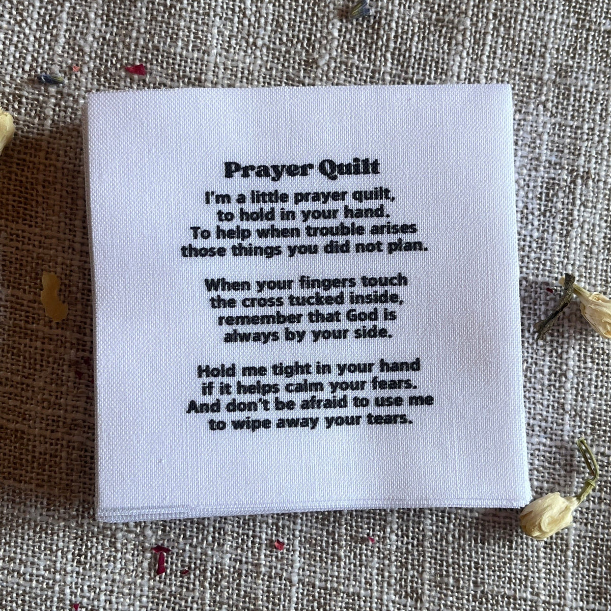 Precut 3” Pocket Prayer Quilt Poem Labels – Christian Fabric Quilt Squ ...