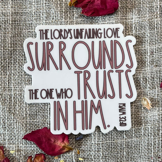 Psalm 32:10 Vinyl Sticker