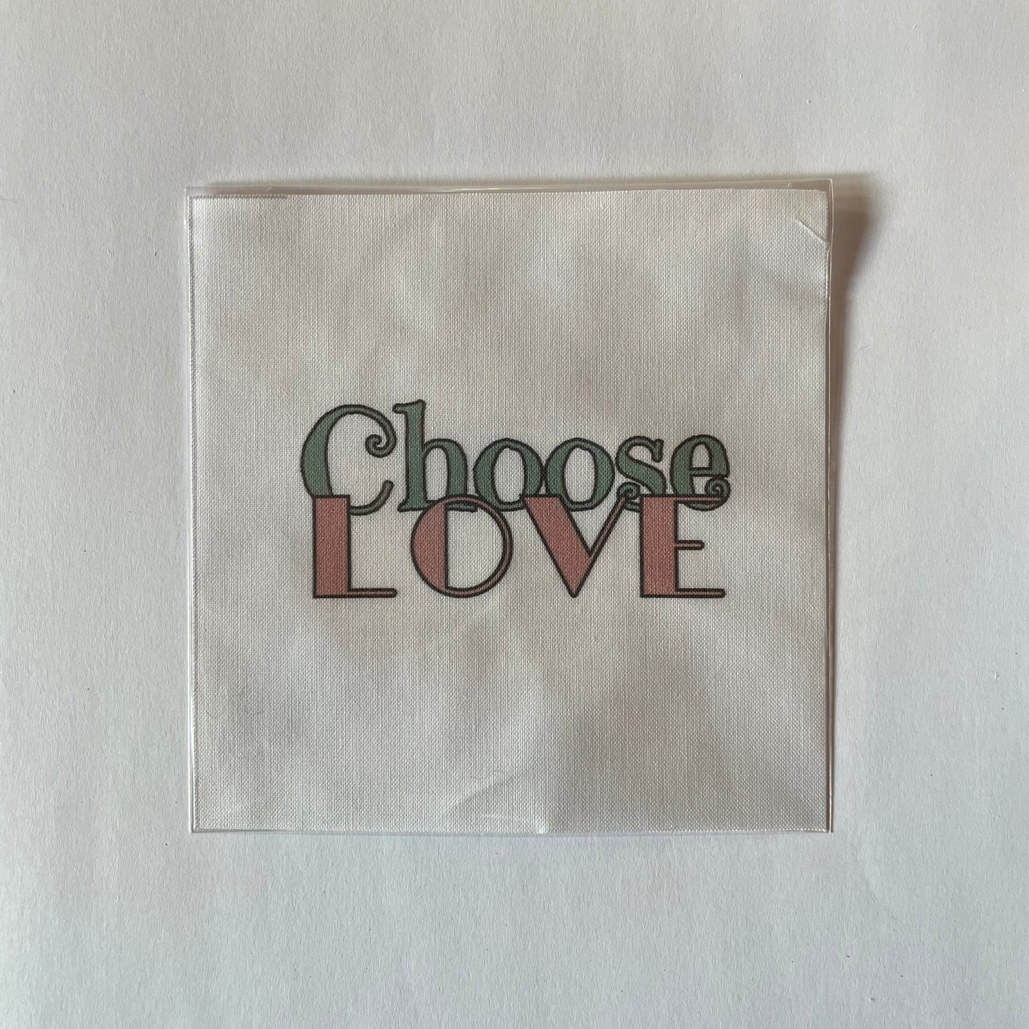 5" Precut Cotton Quilt Square – Choose Love Design | Inspirational Fabric for Quilting & Crafts | Pack of 1 or 5