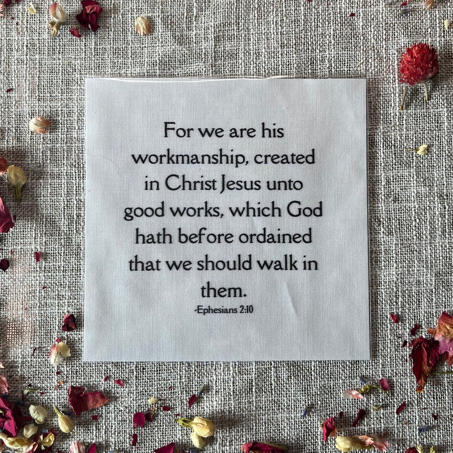 Ephesians 2:10 Precut 5" Quilt Square