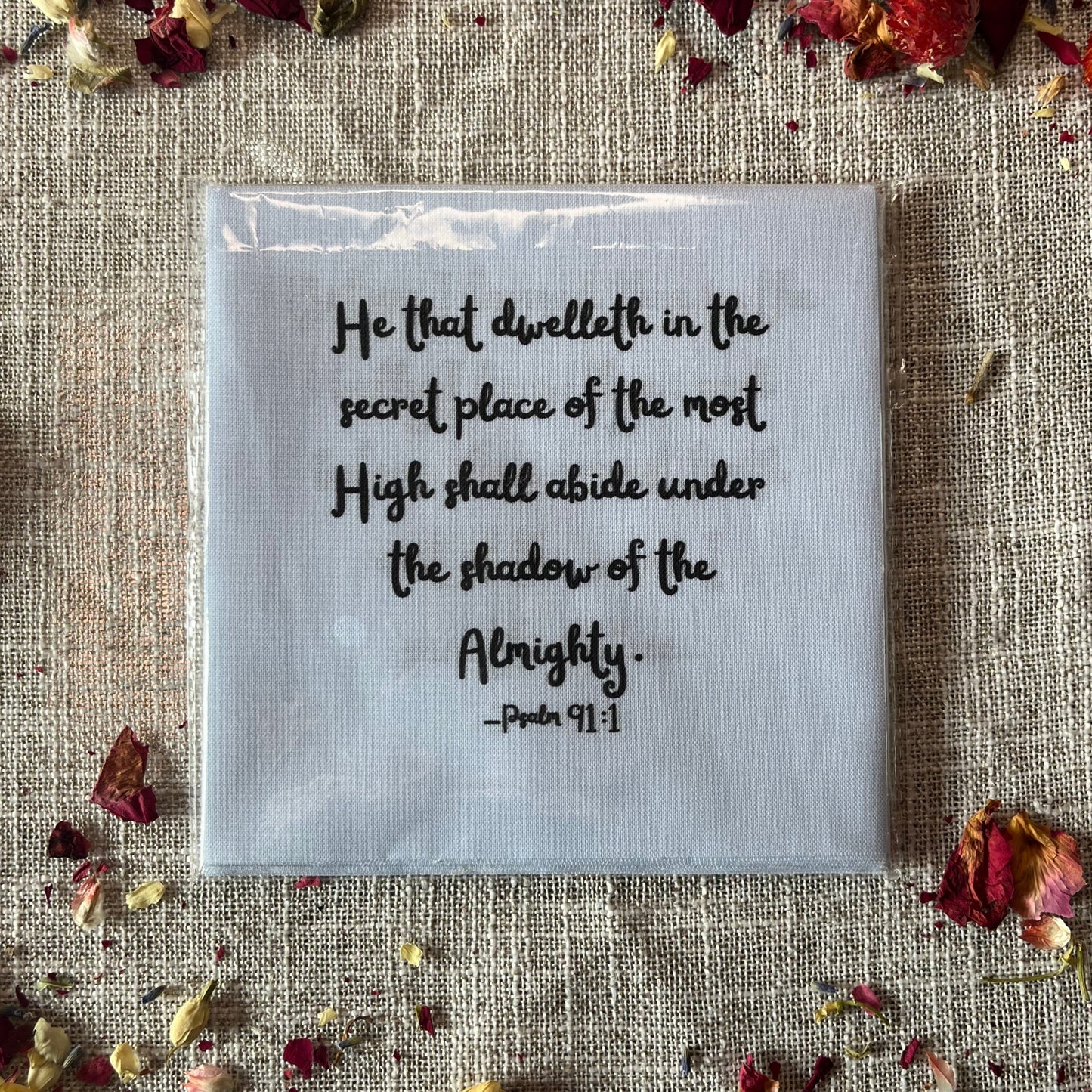 Light Blue Baby-Themed Bible Verse Quilt Squares – Set of 16 Precut 5” Cotton Squares