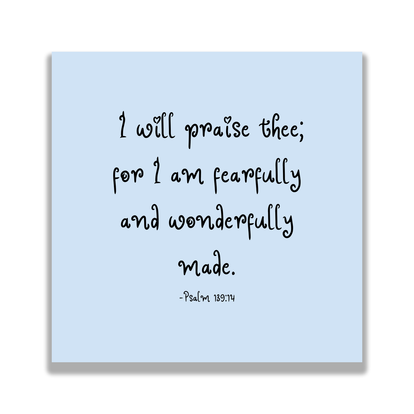 Light Blue Baby-Themed Bible Verse Quilt Squares – Set of 16 Precut 5” Cotton Squares