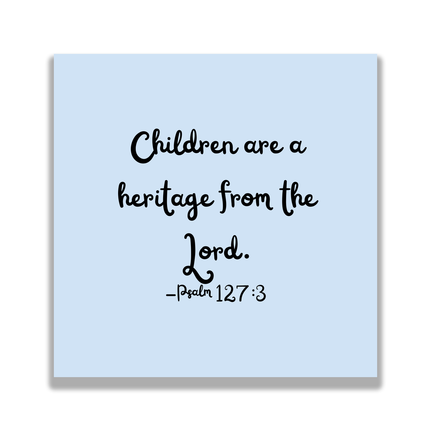 Light Blue Baby-Themed Bible Verse Quilt Squares – Set of 16 Precut 5” Cotton Squares