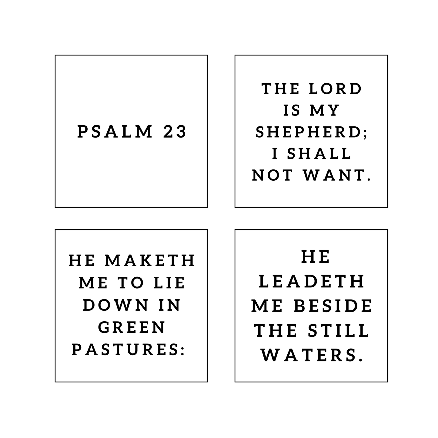 Psalm 23 Precut Quilt Squares Set – KJV Bible Verse Quilt Blocks for Christian Quilting Crafts