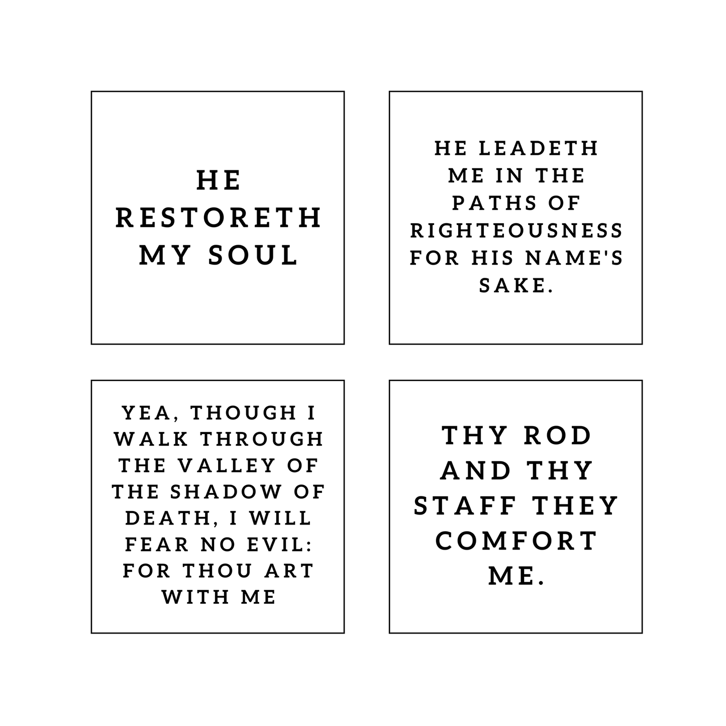 Psalm 23 Precut Quilt Squares Set – KJV Bible Verse Quilt Blocks for Christian Quilting Crafts