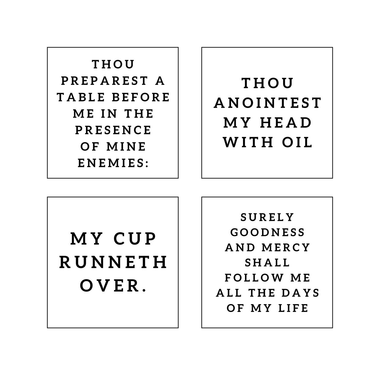 Psalm 23 Precut Quilt Squares Set – KJV Bible Verse Quilt Blocks for Christian Quilting Crafts