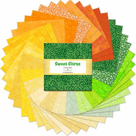 Wilmington - Sweet Citrus - 42 - 5" Squares - 507-147-507
