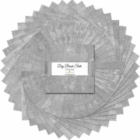 Wilmington - Dry Brush Slate - 5" Karat Gems 42 Piece – Tonal Blender Squares