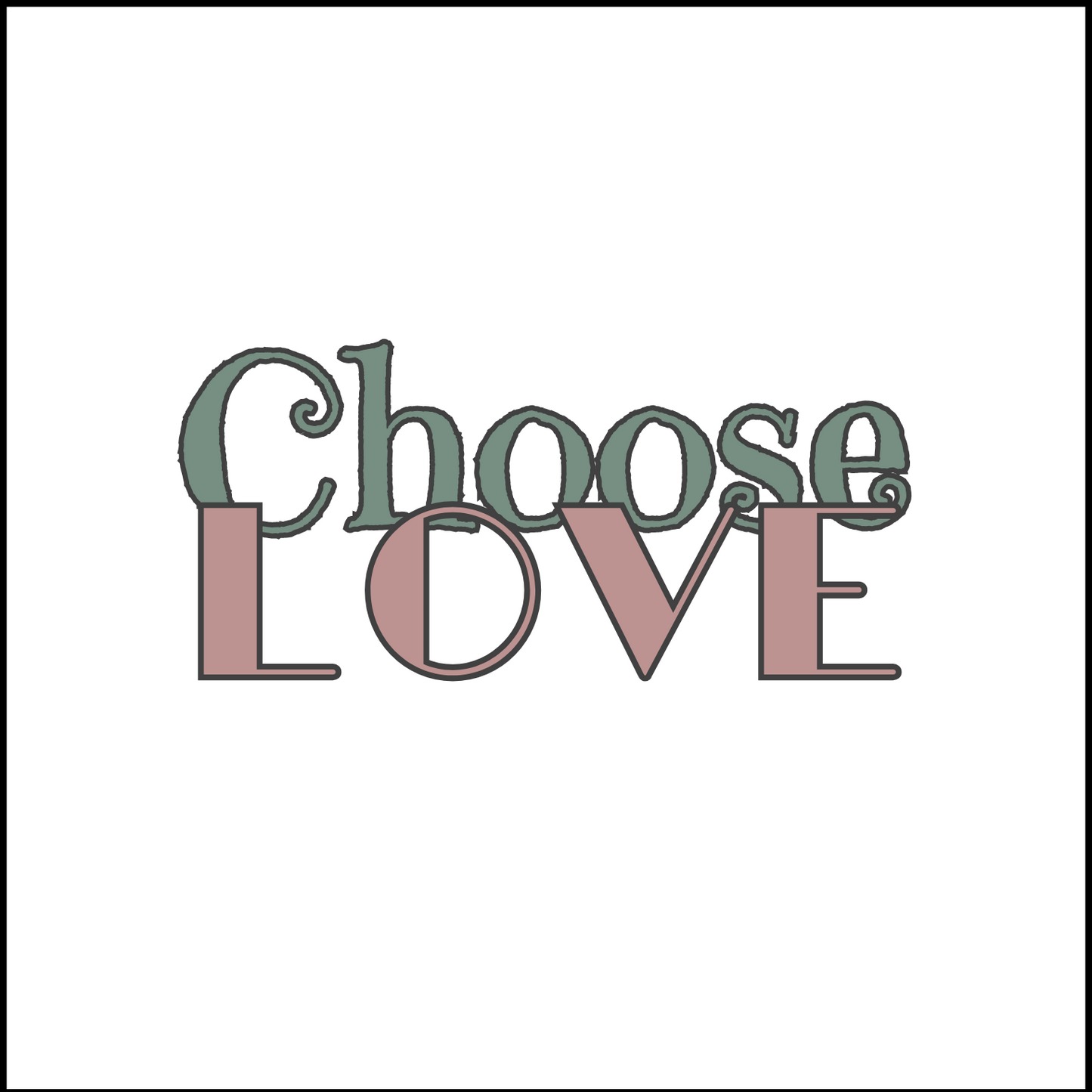 5" Precut Cotton Quilt Square – Choose Love Design | Inspirational Fabric for Quilting & Crafts | Pack of 1 or 5