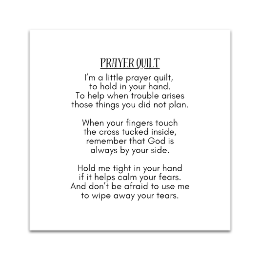 Set of 30 Precut 3” Pocket Prayer Poem Labels – Christian Fabric Quilt Squares for Sewing & Crafting