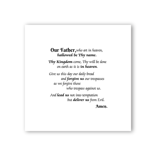 Lord’s Prayer Fabric Squares – 3.5" Precut Cotton (Pack of 5)